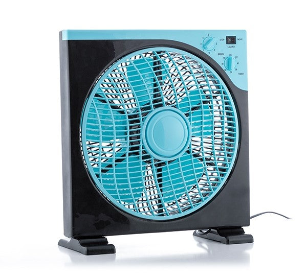 Floor Fan Box 30CM 50W BLACK BLUE