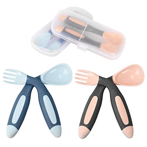 Baby Utensils Spoon Fork with Travel case ( 1 set )