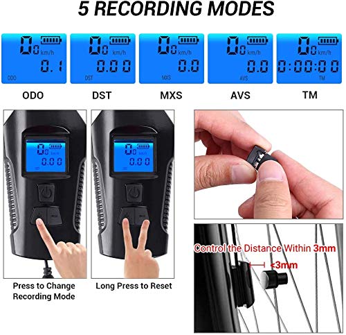 Bicycle Speedometer Headlight & Taillight