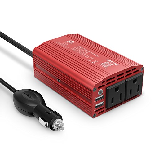 300W Power Inverter DC 12V to 110V AC Car Inverter with 4.2A Dual USB Car Adapter