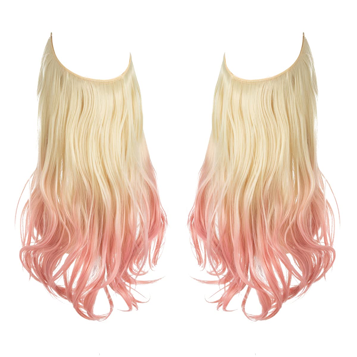 Beach Blonde to Pink Hair Extensions