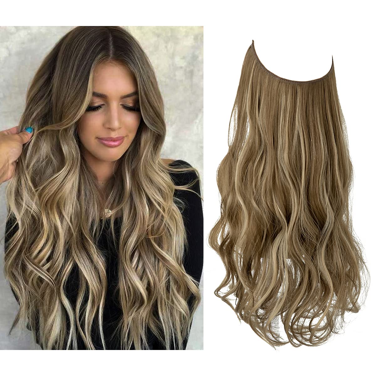 Ash Medium Brown/Ash Blonde Hair Extensions