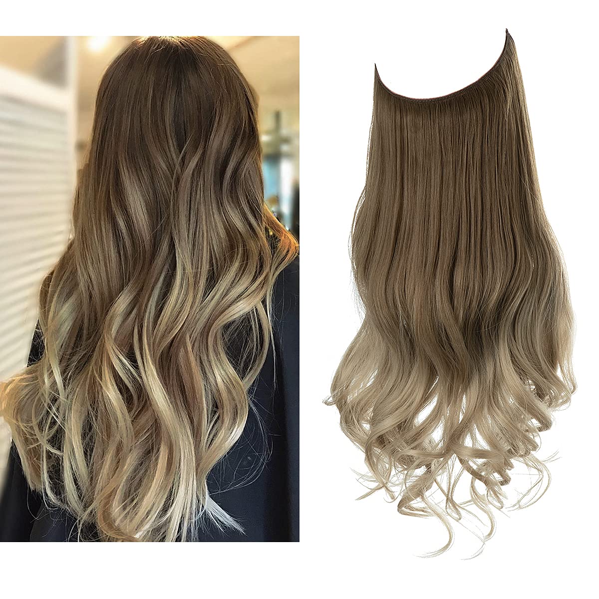 Brown to Ash Blonde Hair Extensions